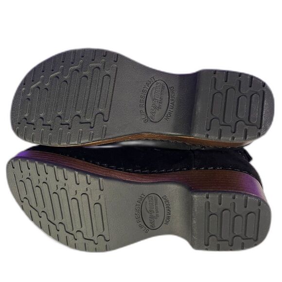 NEW EASY STREET Women's Easy Works Surething Black Suede Slip-On Clog Boot SZ 7M - Picture 5 of 7